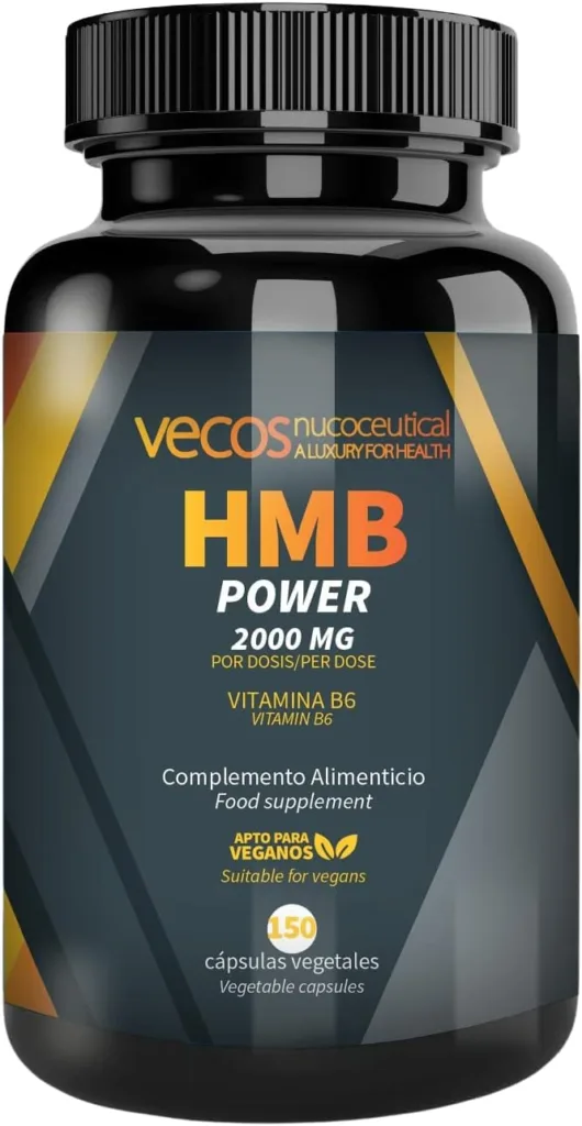 HMB puro con Vitamina B6 para Ganar Masa Muscular, Potenciar tus Músculos y Anticatabolico | Mejora el Rendimiento Deportivo